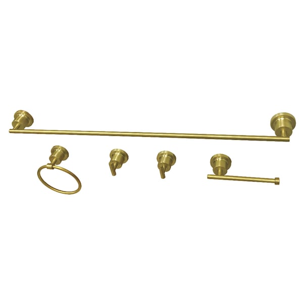 BAH8230478SB Concord 5-Piece Bathroom Accessory Set, Brushed Brass